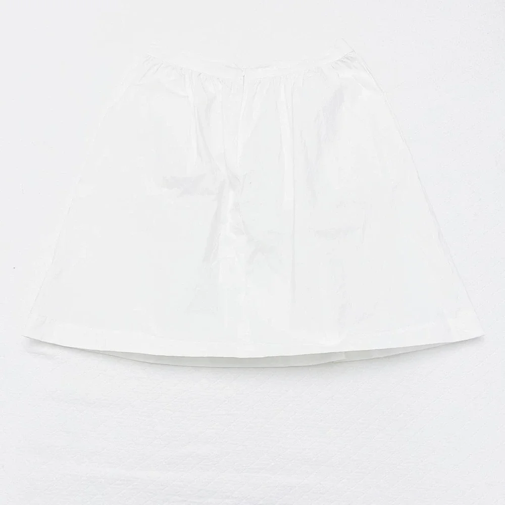 Theory Gelca Palatial White Ruched Skirt SZ4